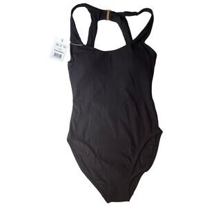 Andie Swim The Catalina Ribbed One Piece Swimsuit Women’s XXS Black NWT